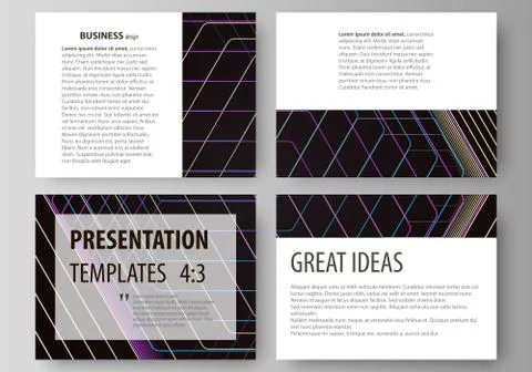 Business templates for presentation slides. Vector layouts in flat style Stock Illustration