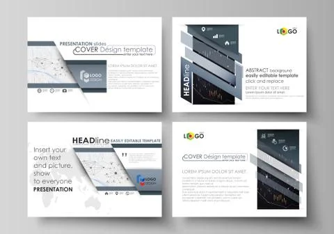 Business templates for presentation slides. Vector layouts. Abstract infographic Stock Illustration