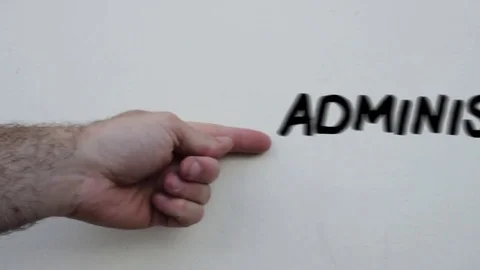 Business terms ADMINISTRATION Stock Footage 76185148