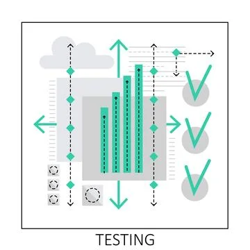 Business testing checklist Illustrazione stock