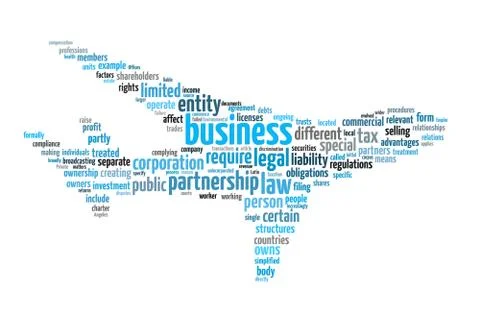 Business text cloud Stock Illustration