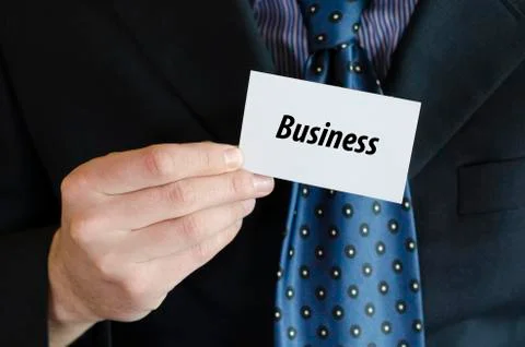 Business text concept Stock Photos
