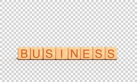 Business text font cube block wooden square strategy business success devel.. Stock Illustration