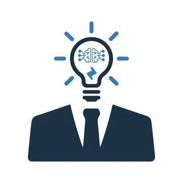 Business Thinking, Idea Generate, Smart Idea Icon Stock Illustration