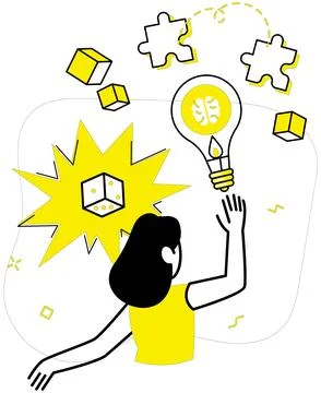 Business thinking. Intelligence and analysis are guiding stars in galaxy Illustrazione stock