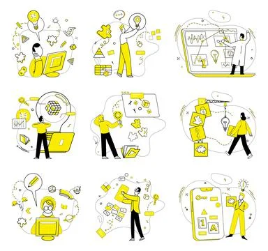 Business thinking. Intelligence and analysis are guiding stars in galaxy Stock Illustration