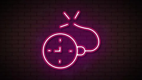Business thinking in neon effect mp4 video Illustrazione stock