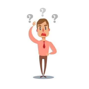 Business thinking with question marks 스톡 일러스트