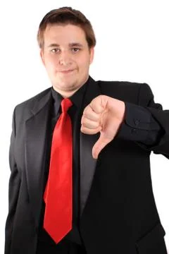 Business thumbs down Stock Photos