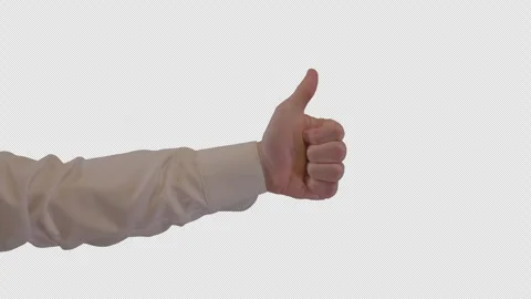 Business Thumbs Up Front Alpha Channel Stock Footage 339804726