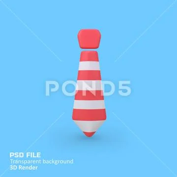 Business tie isolated 3d render icon illustration PSD 템플릿