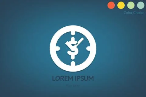 Business time icon Stock Illustration