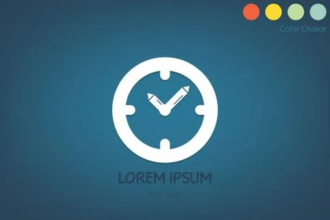 Business time icon, vector eps10 Stock Illustration