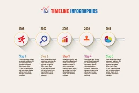 Business time line, Vector Illustration イラスト素材
