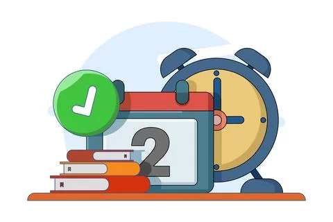 Business time management concept, Project management, Productivity. Stock Illustration