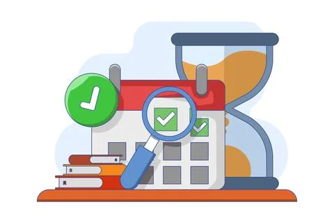 Business time management concept, Project management, Productivity. Stock Illustration