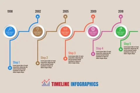 Business timeline, Vector Illustration Stock Illustration
