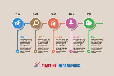 Business timeline, Vector Illustration 스톡 일러스트