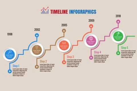 Business timeline, Vector Illustration Stock Illustration