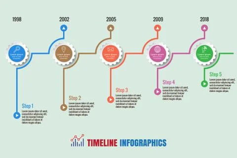 Business timeline, Vector Illustration Illustrazione stock