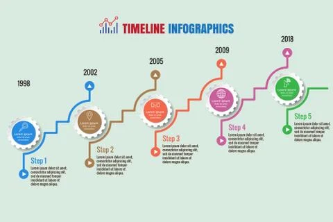 Business timeline, Vector Illustration Illustrazione stock