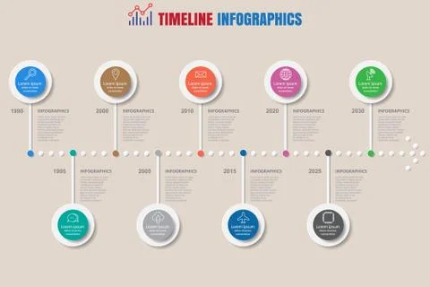 Business timeline, Vector Illustration Stock Illustration
