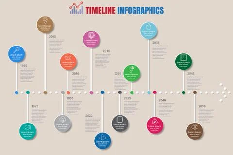 Business timeline, Vector Illustration Stock Illustration