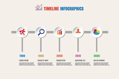 Business timeline, Vector Illustration Stock Illustration