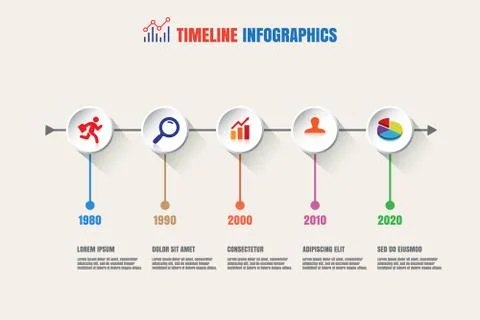 Business timeline, Vector Illustration 스톡 일러스트