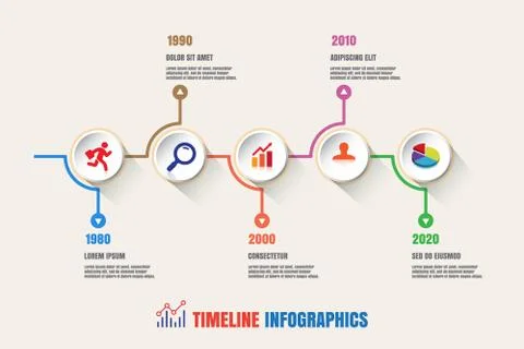 Business timeline, Vector Illustration Stock Illustration