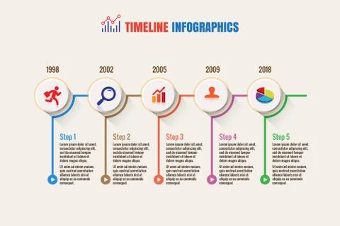 Business timeline, Vector Illustration Stock Illustration