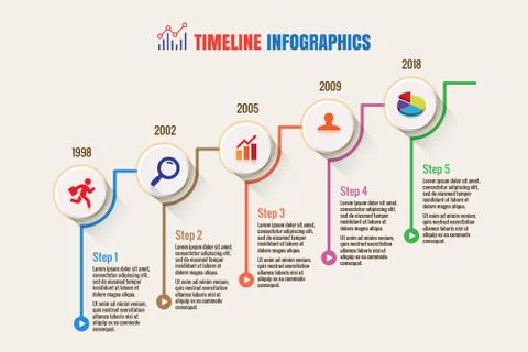 Business timeline, Vector Illustration Stock Illustration