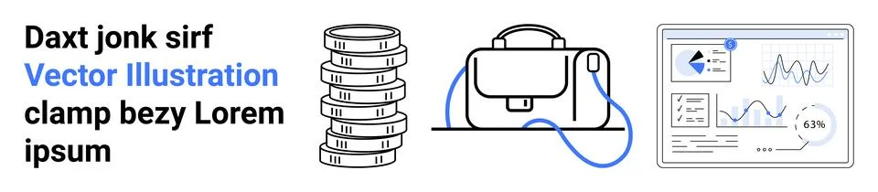 Business Toolkit Data Analytics, Financial Growth, and Strategic Planning E.. 스톡 일러스트