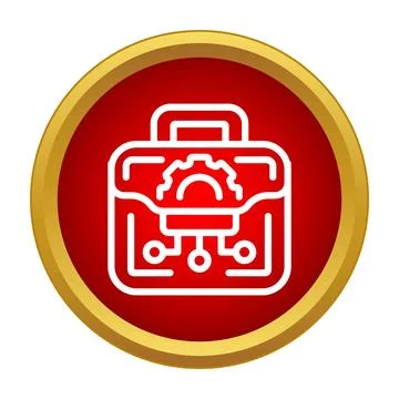Business tools and engineering job concept icon Stock Illustration