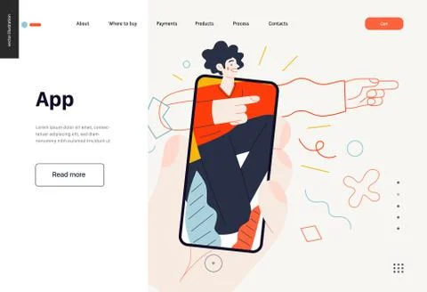 Business topics - application, web template イラスト素材
