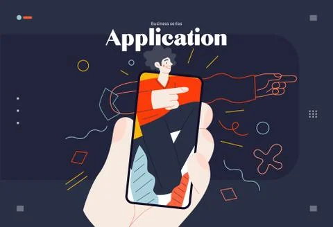 Business topics - application, web template Stockillustratie