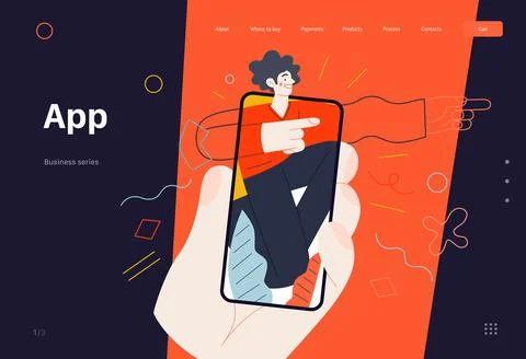Business topics - application, web template Stockillustratie