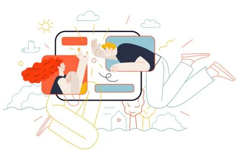 Business topics - chat Stock Illustration
