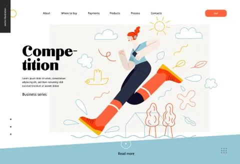 Business topics - competition Stock Illustration