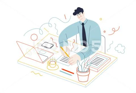 Business topics - tasks Stock Illustrationen