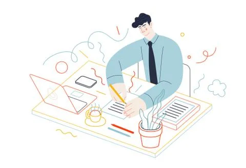 Business topics - tasks Stock Illustration