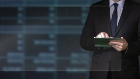 Business Touch Screen  스톡 동영상 200138721