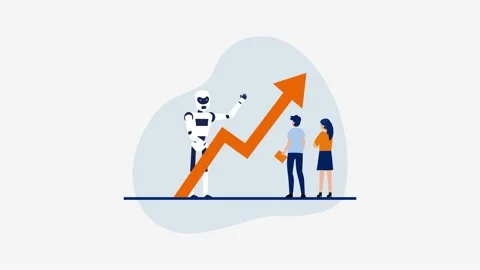 Business training with artificial intelligence Stock Footage 237453726