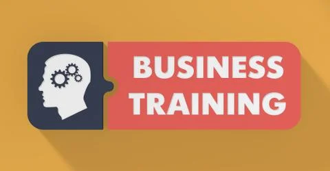 Business Training Concept in Flat Design. Stock Illustration
