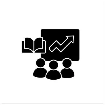 Business training glyph icon Stock Illustration