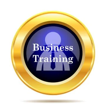 Business training icon. Internet button on white background.. Stock Illustration