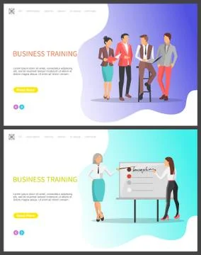 Business Training, People Discussing Problems Stockillustratie
