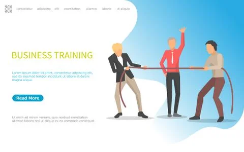 Business Training, Pulling Rope Competition Worker 스톡 일러스트