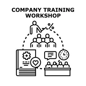 Business training workshop for skill development education Stock Illustration