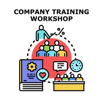 Business training workshop for skill development education Stock Illustration